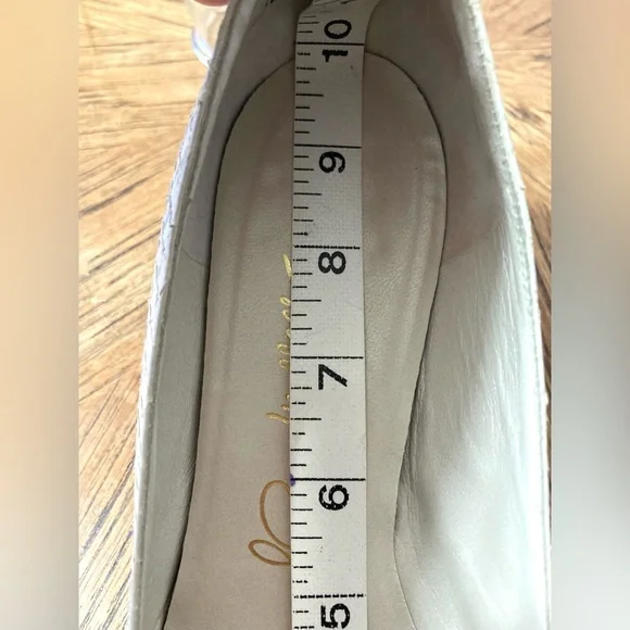 Thomas Wallace Vintage Cream Snakeskin Kitten Heel Pumps - Size 7 1/2 - Picture 9 of 15